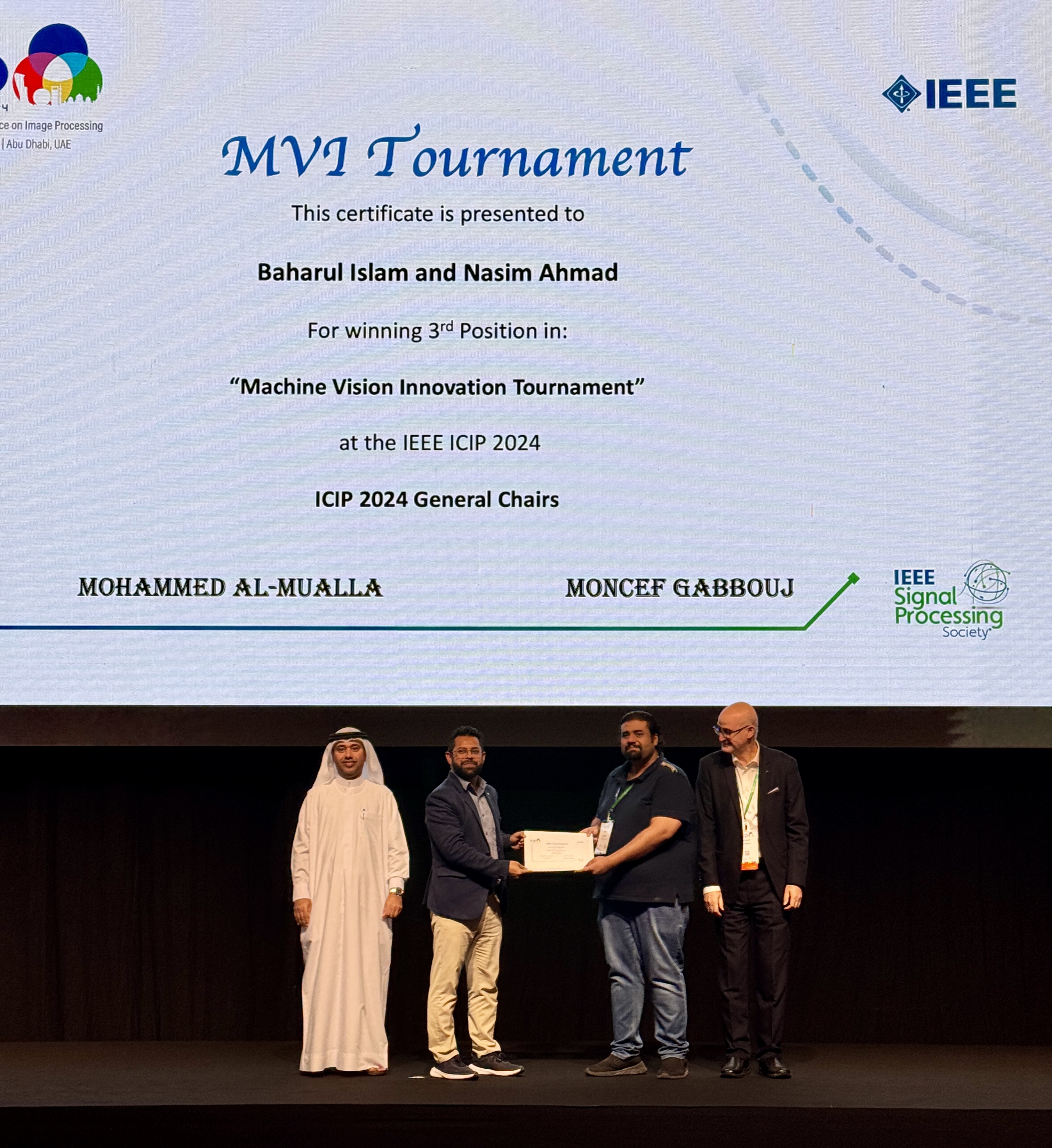 Dr. Mehbub Alam receiving certificate